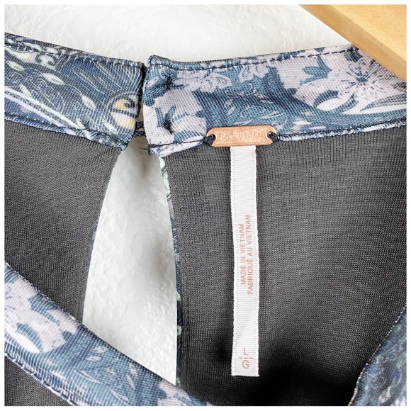 Free People Cabaret Long Sleeve Maxi Dress Dark Combo‎ Size Large - Picture 12 of 14